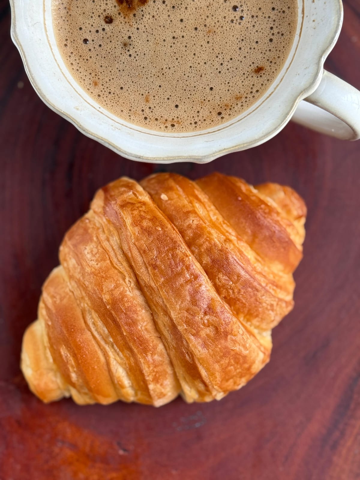Freshly baked croissants